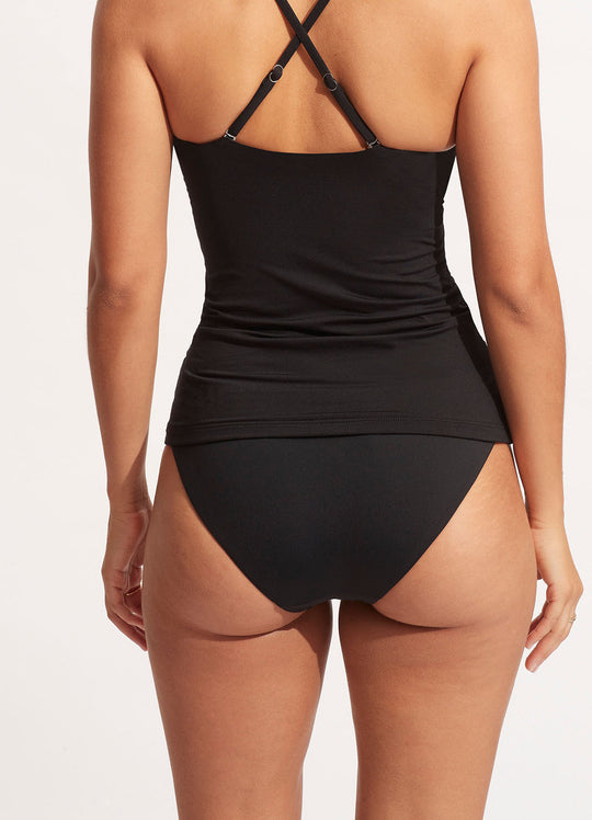 Load image into Gallery viewer, Seafolly Hipster Pant Black - Bikini Bottom

