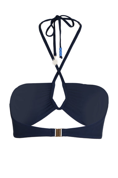 La Palma Diamond Wire Bandeau Top True Navy
