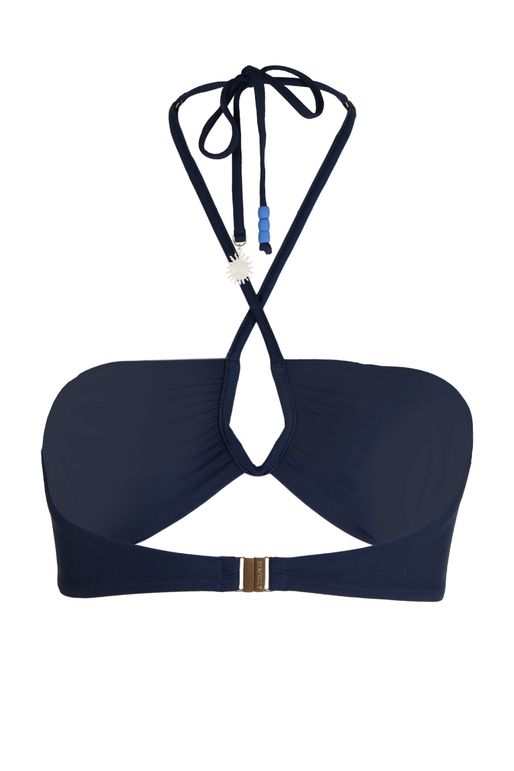Load image into Gallery viewer, La Palma Diamond Wire Bandeau Top True Navy
