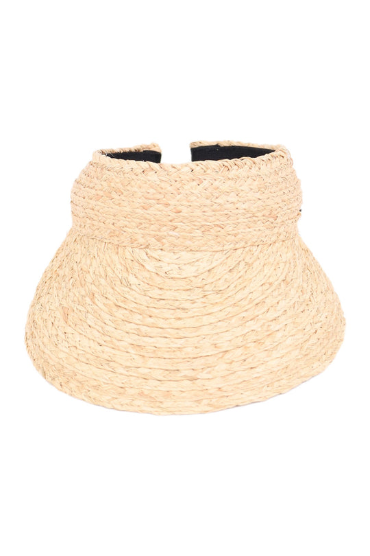 Load image into Gallery viewer, Shady Lady Raffia Visor Cap Natural
