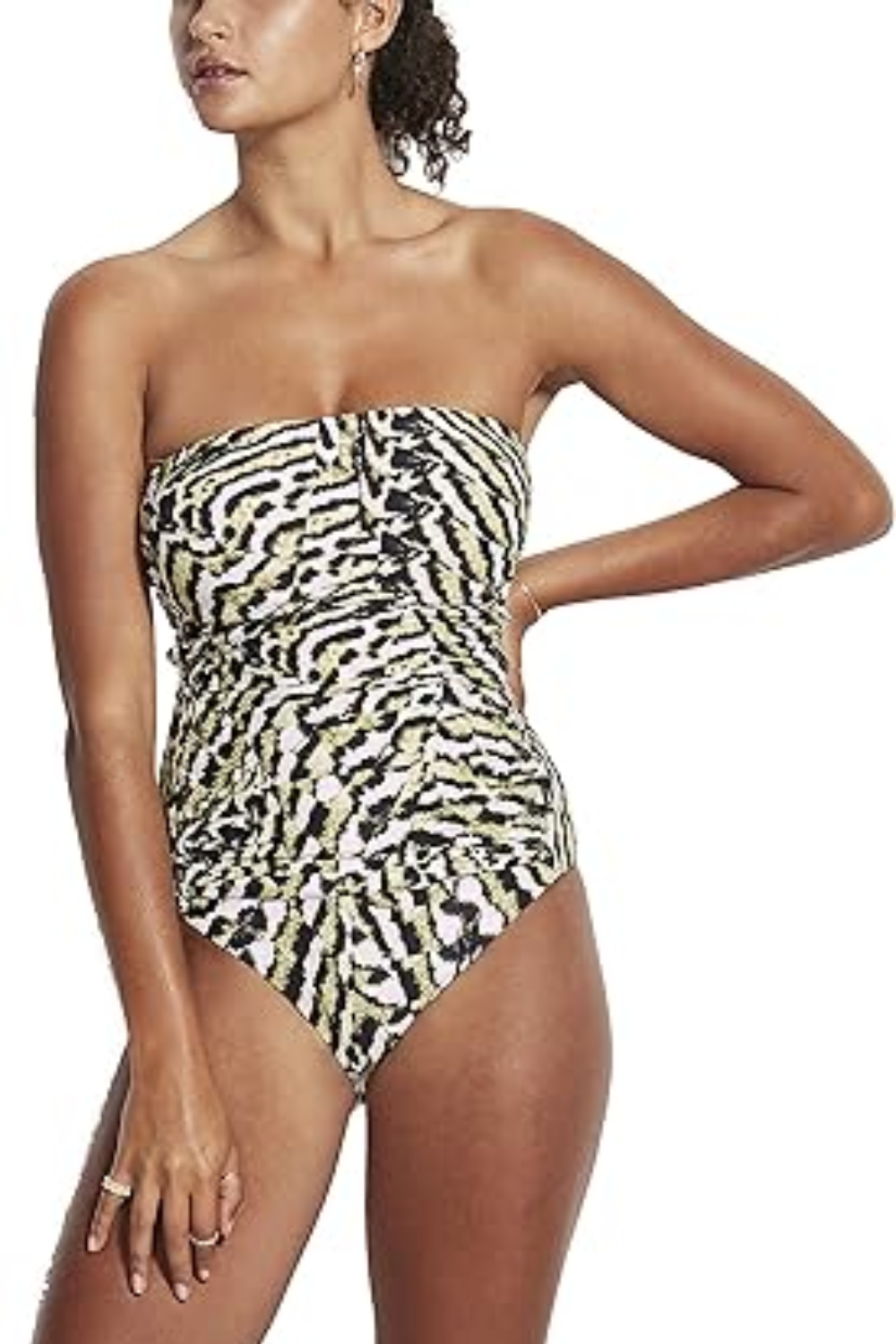 Load image into Gallery viewer, Mandalay DD Bandeau Maillot Olive Oil
