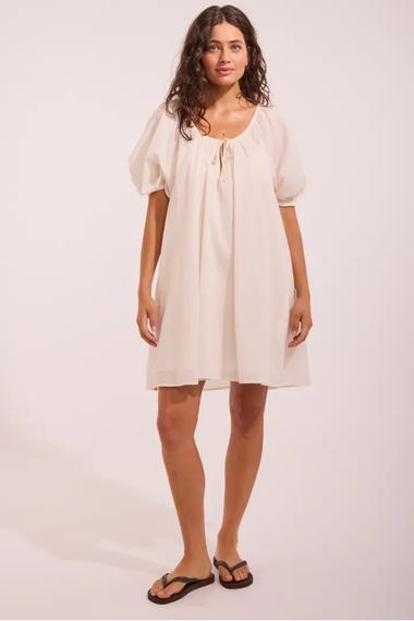 Mini Baby Doll Dress Ecru