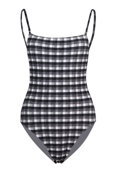 Portofino Square Neck Shoulder One Piece Black