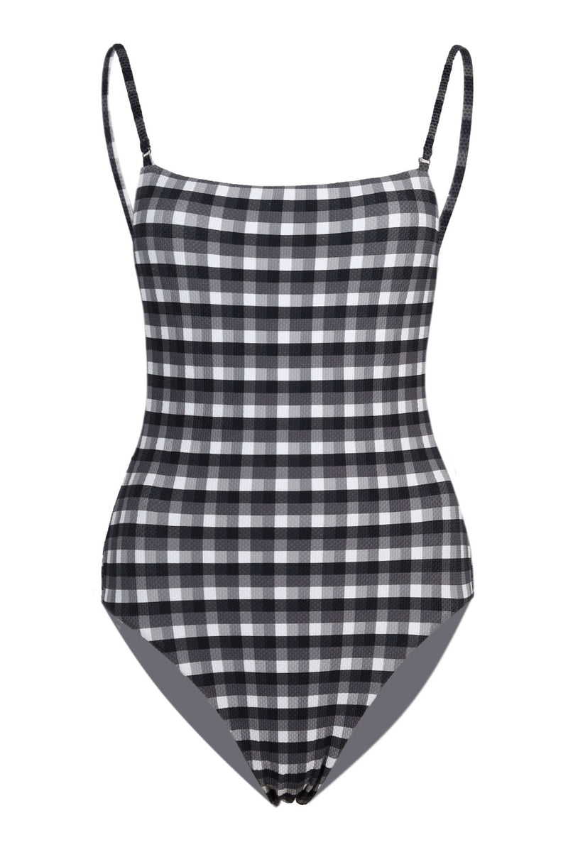 Portofino Square Neck Shoulder One Piece Black