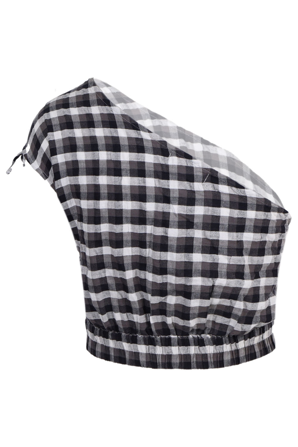 Load image into Gallery viewer, Portofino Gingham Crop Top Black
