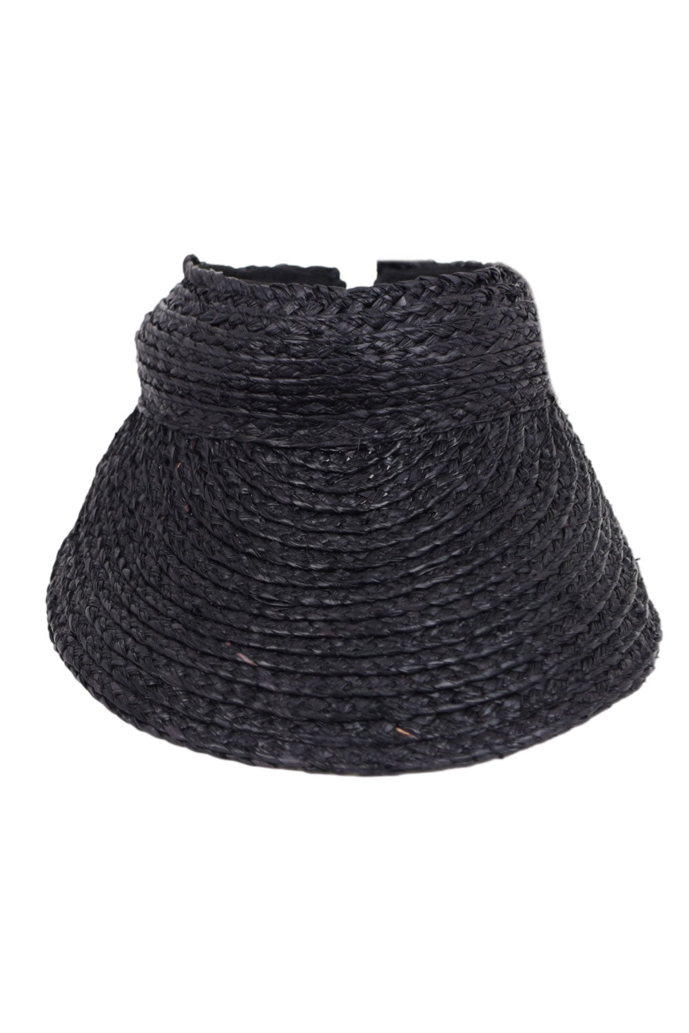 Load image into Gallery viewer, Shady Lady Raffia Visor Cap Black
