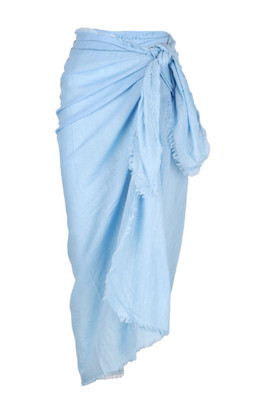 Textured Cotton Beach Wrap Cornflower