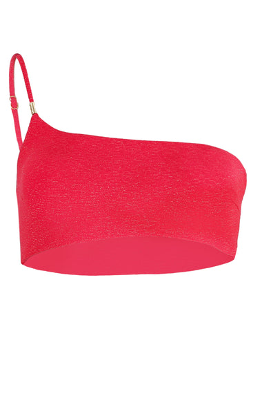 Twilight One Shoulder Top Chilli red