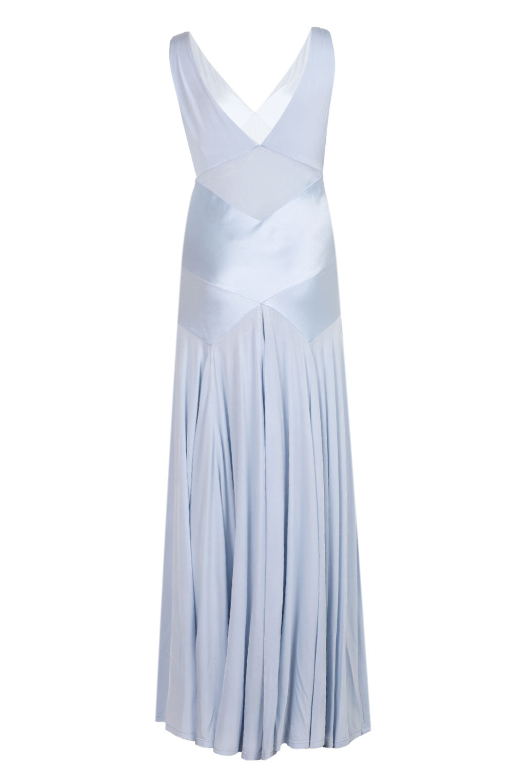 Load image into Gallery viewer, Blue Satin Jersey Maxi Dress
