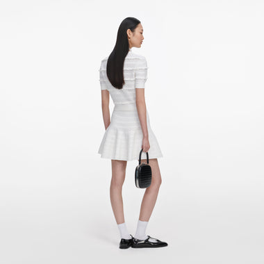 White Pointelle Knit Top