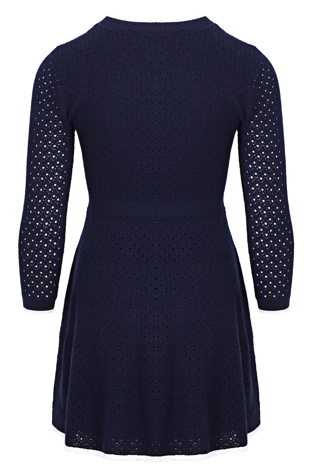 Load image into Gallery viewer, Navy Bow Knit Mini Dress
