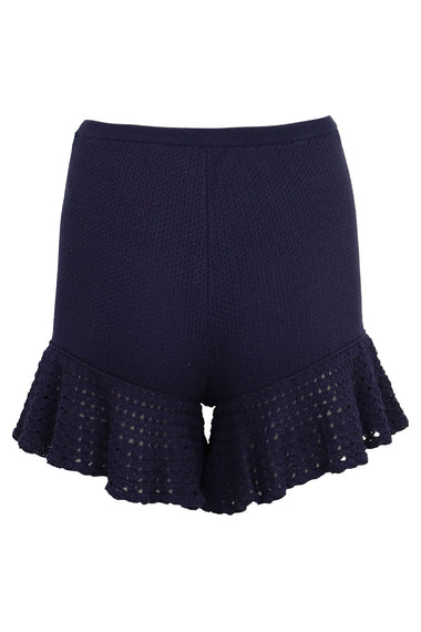 Navy Knit Shorts