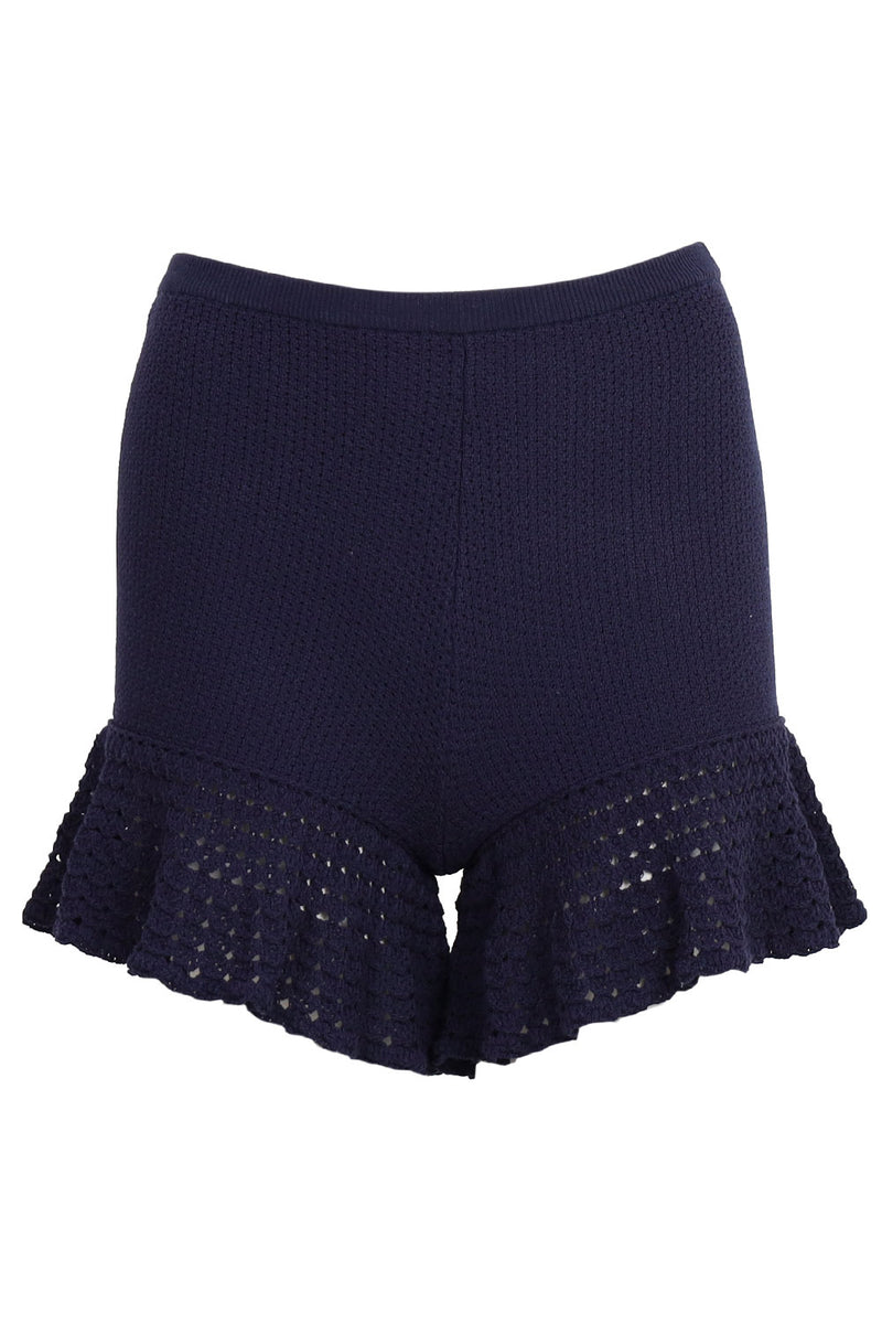 Navy Knit Shorts