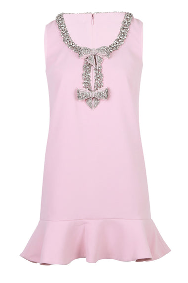 Pink Crepe Mini Dress