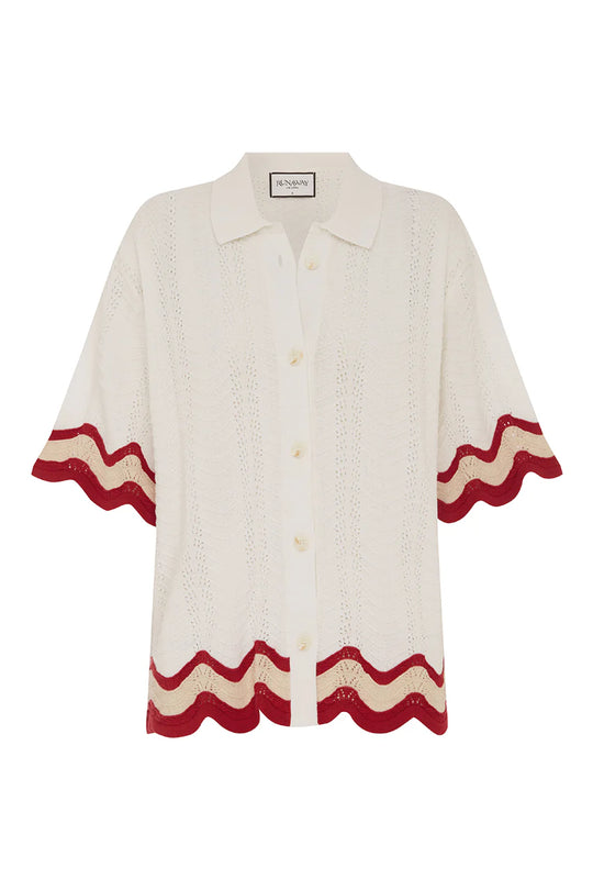 Load image into Gallery viewer, Billie Top White/Red
