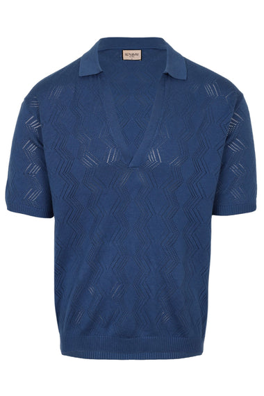 Anthony Short Sleeve Knit Top Steel