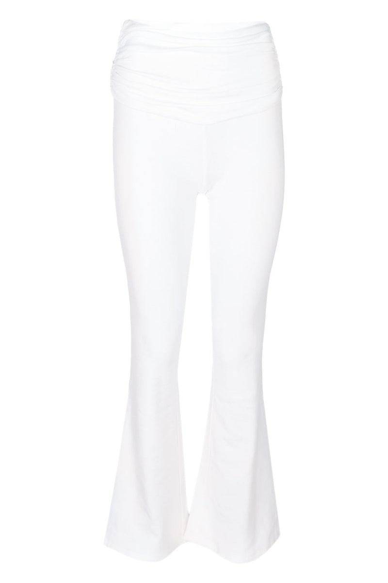 Damari Foldover Flare Pants White