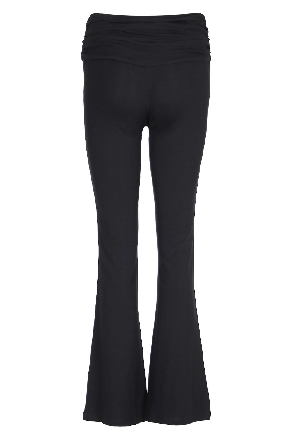 Load image into Gallery viewer, Damari Foldover Flare Pants Black
