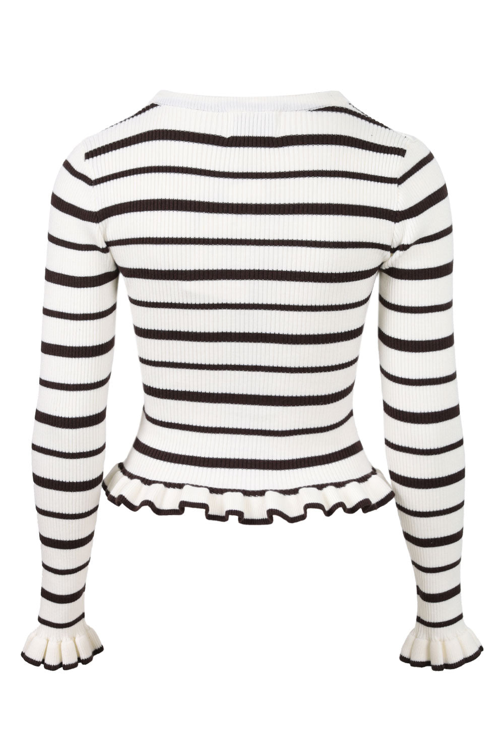 Load image into Gallery viewer, Donna Long Sleeve Knit Top Cream/Chocolate
