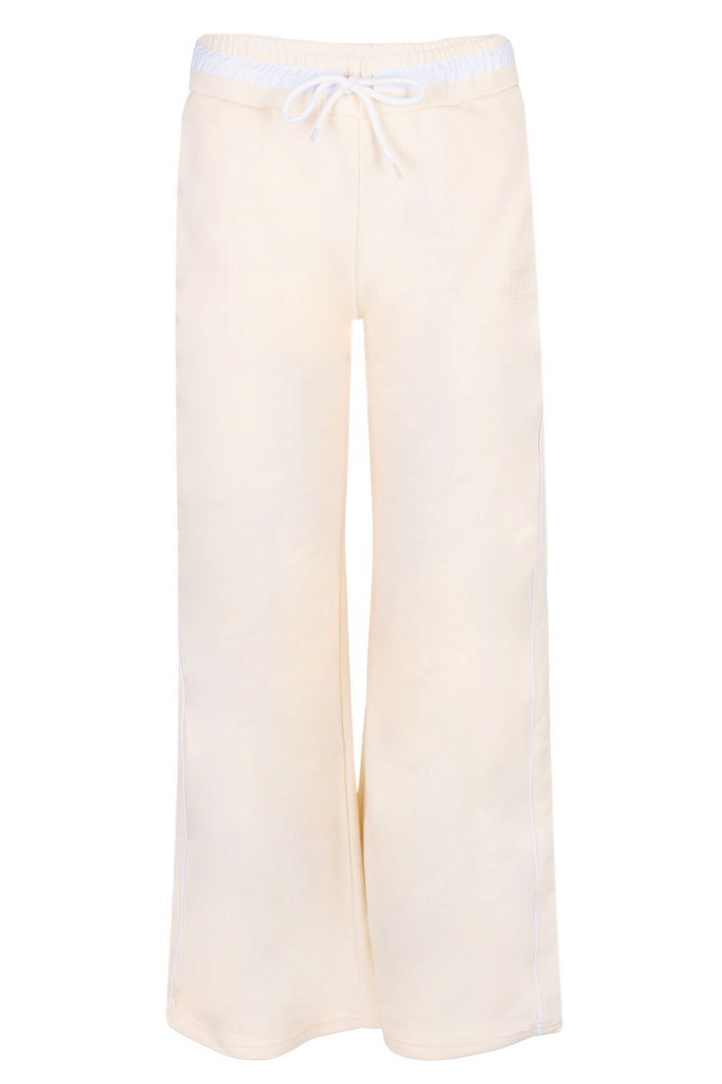 Eleri Wide Leg Track Pants Biscuit