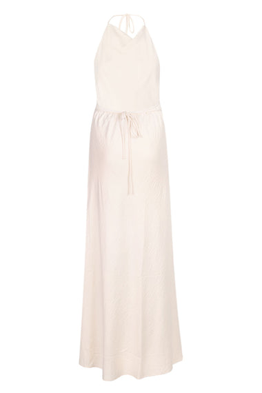 Jelena Halter Open Back Maxi Dress Cream