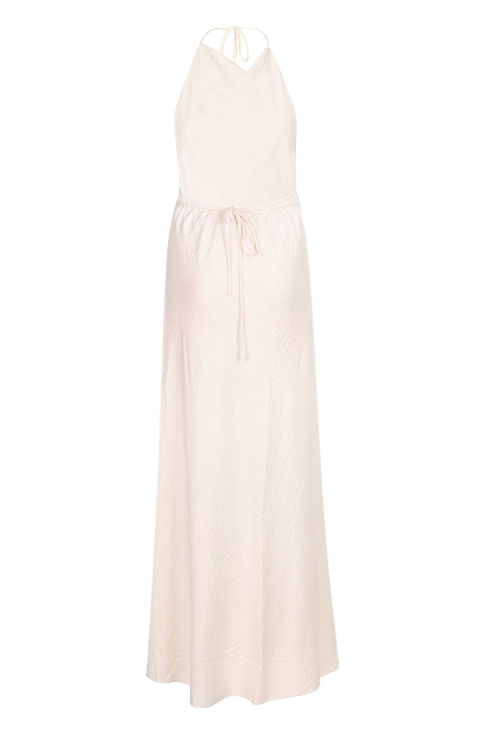 Load image into Gallery viewer, Jelena Halter Open Back Maxi Dress Cream
