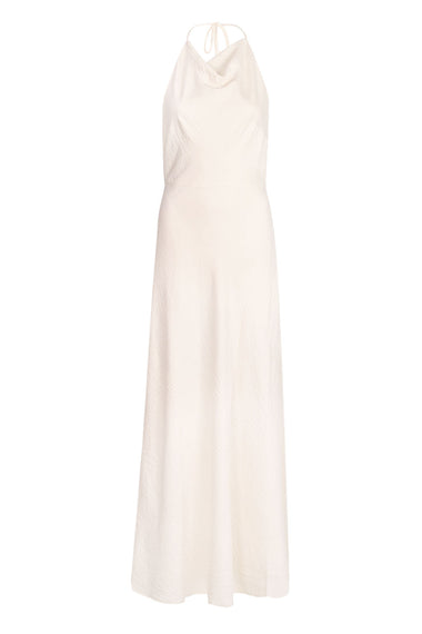 Jelena Halter Open Back Maxi Dress Cream