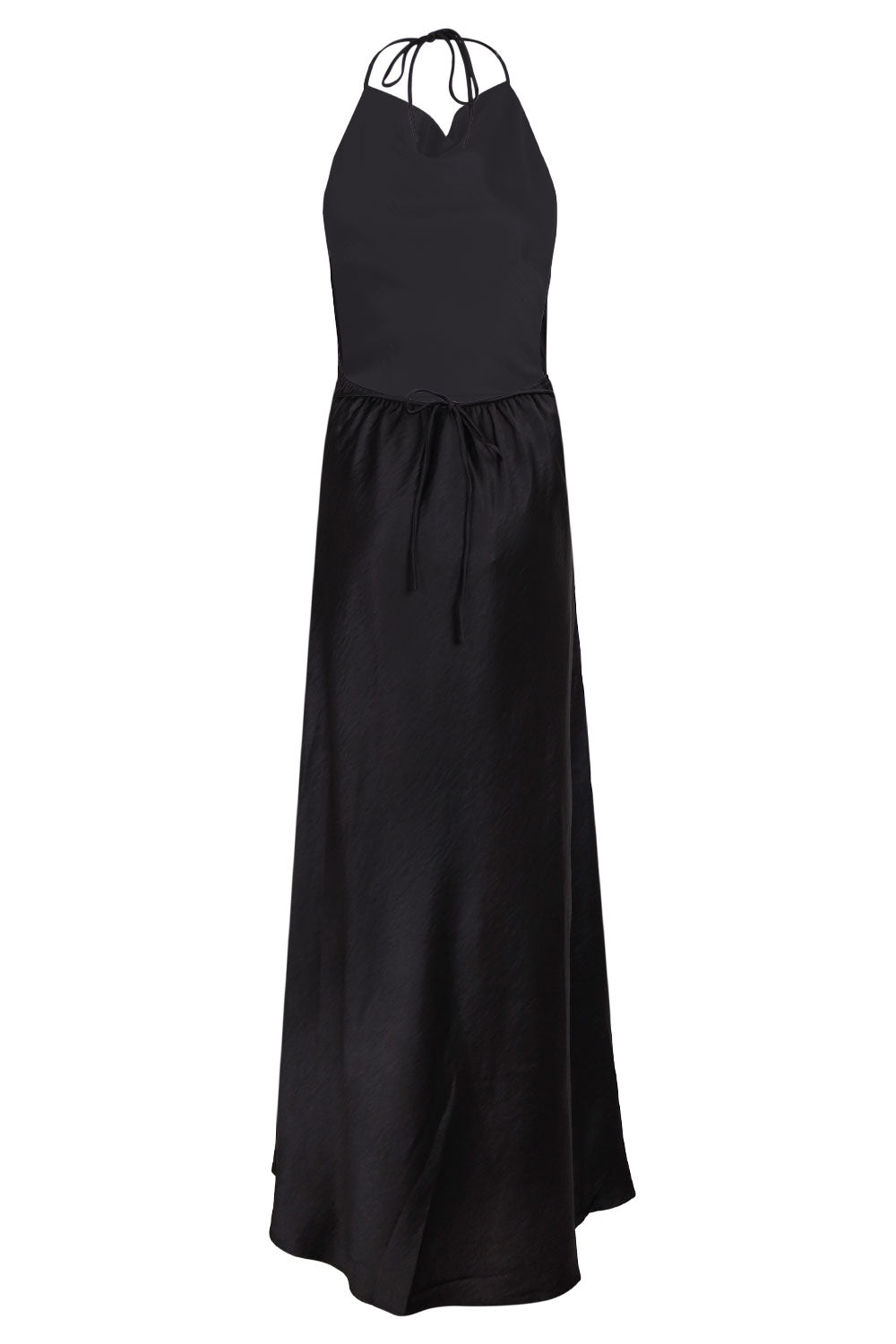 Load image into Gallery viewer, Jelena Halter Open Back Maxi Dress Black
