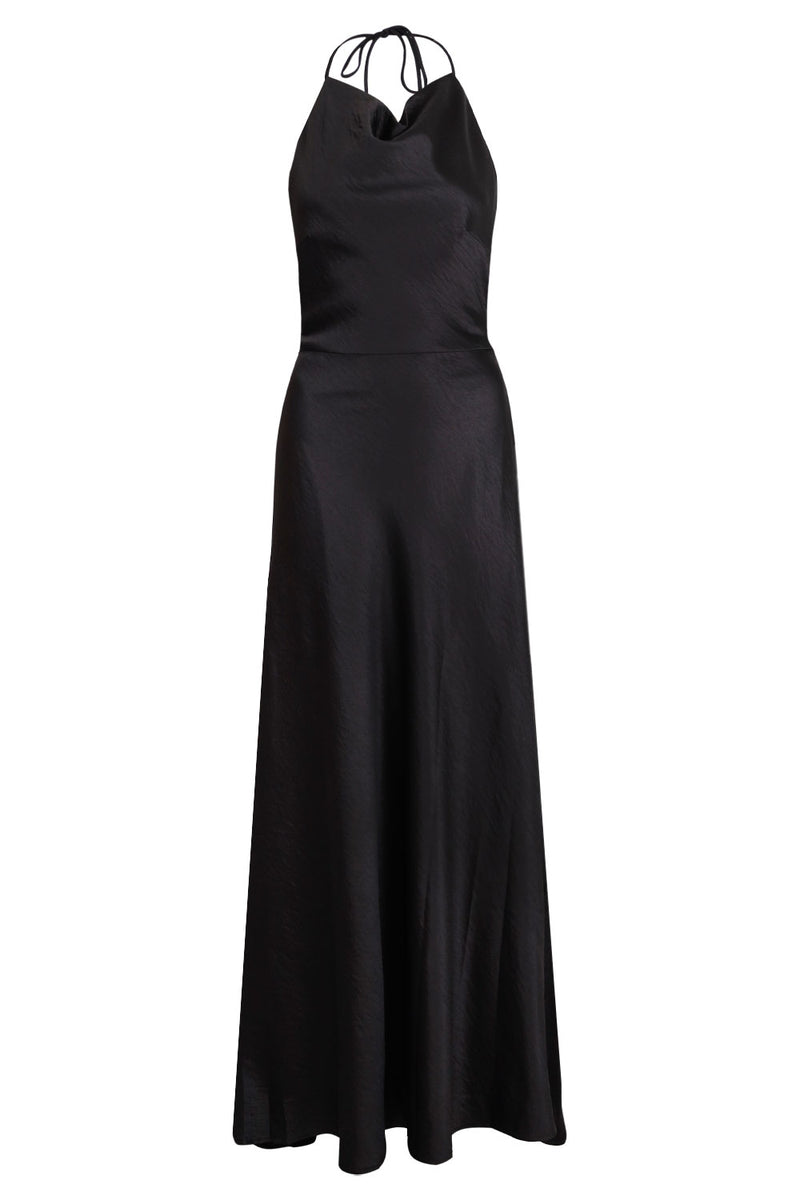 Jelena Halter Open Back Maxi Dress Black