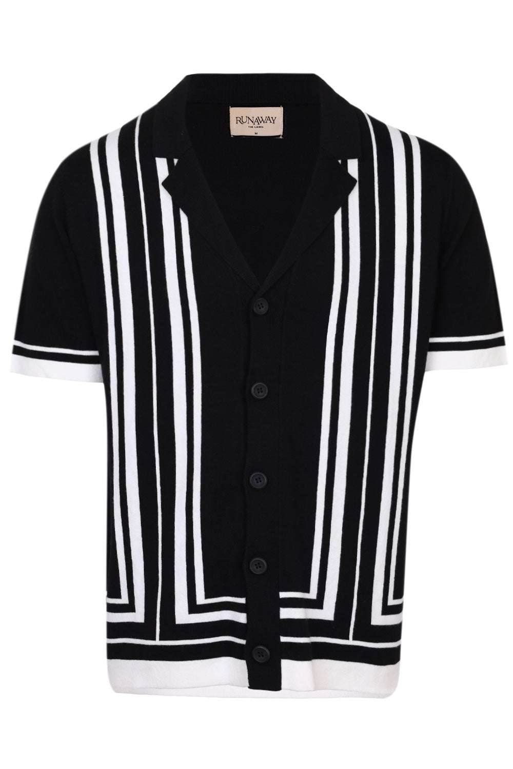 Load image into Gallery viewer, Levon Short Sleeve Knit Top Black/White

