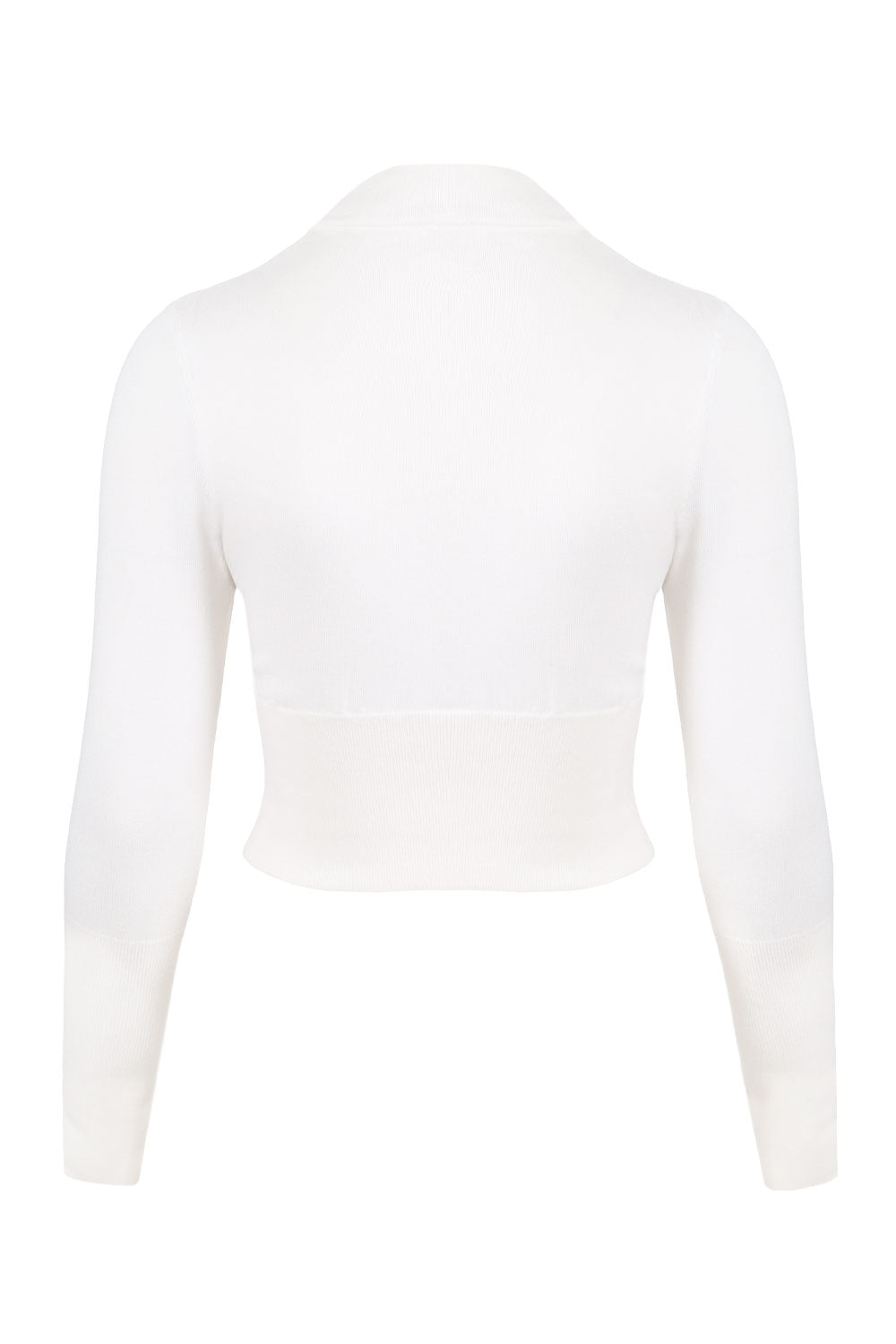 Load image into Gallery viewer, Monisha Crop Zip Up Knit Cardigan Cream
