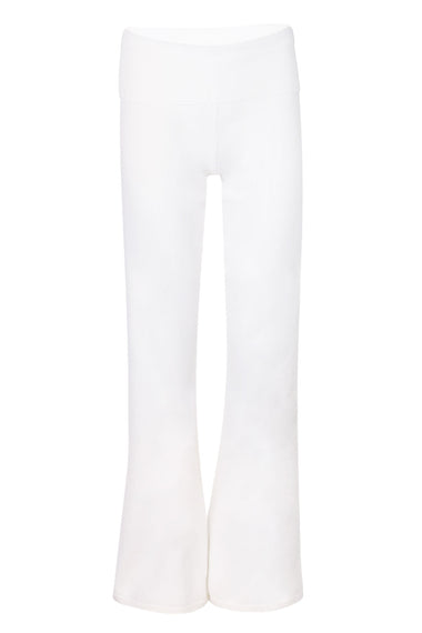 Monisha Foldover Flare Knit Pant Cream