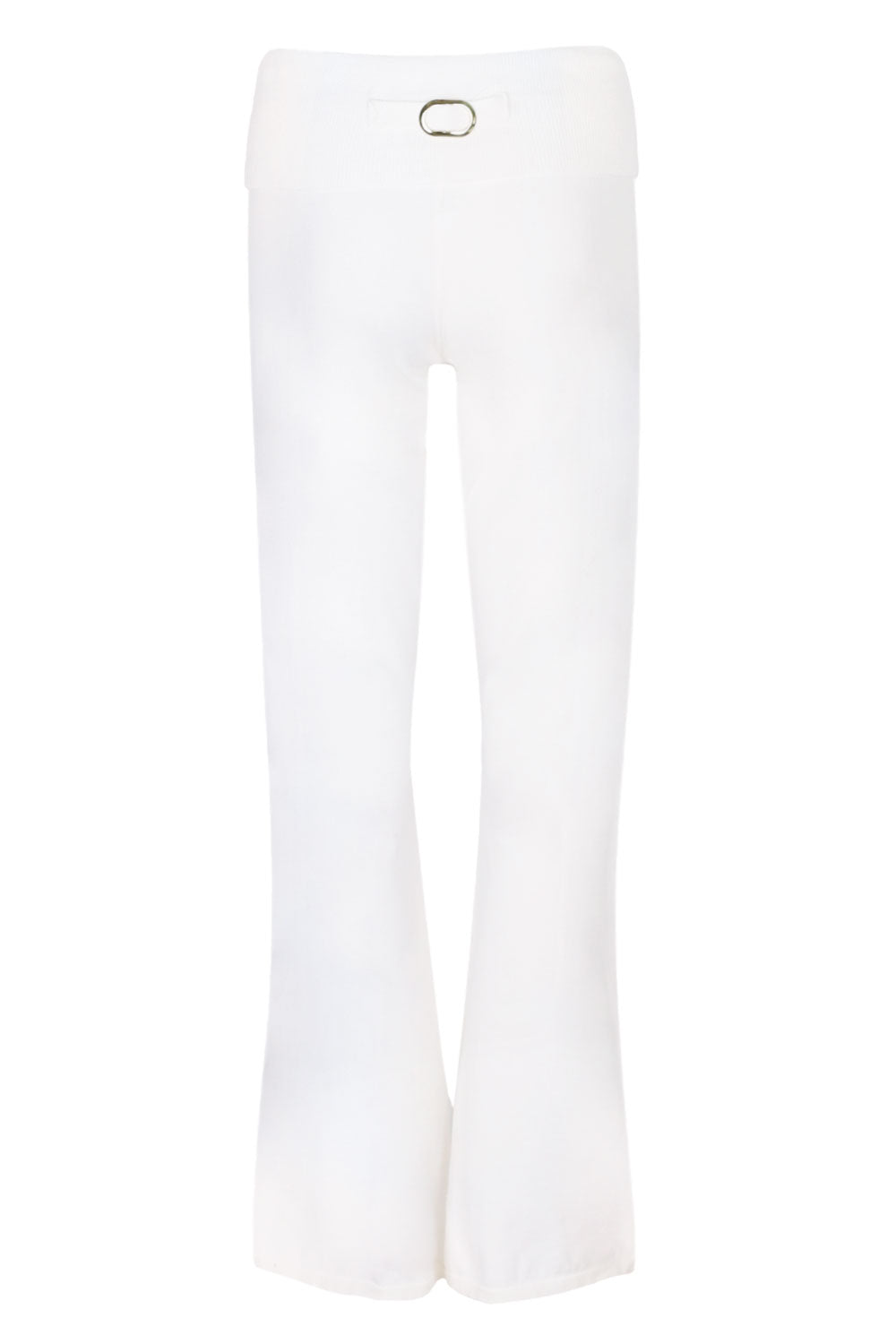 Load image into Gallery viewer, Monisha Foldover Flare Knit Pant Cream
