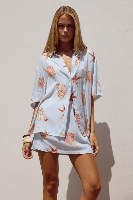 Load image into Gallery viewer, Adelyn Shirt Blue Seashell
