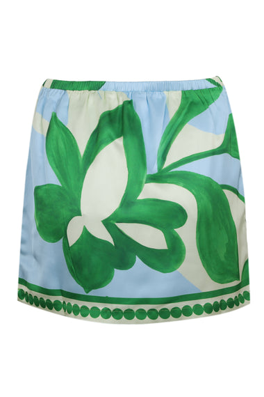Alara Elasticated Mini Skirt - Amoree Blue