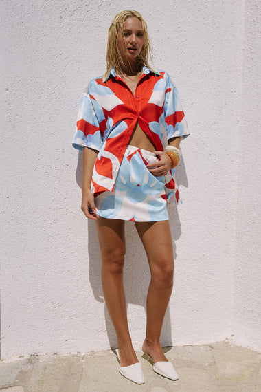 Alara Short Sleeve Shirt Amoree Red