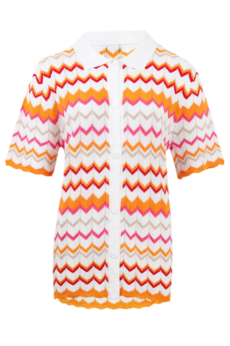 Albie Top Orange Multi