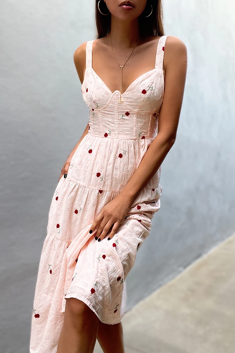 Amie Midi Dress Pink