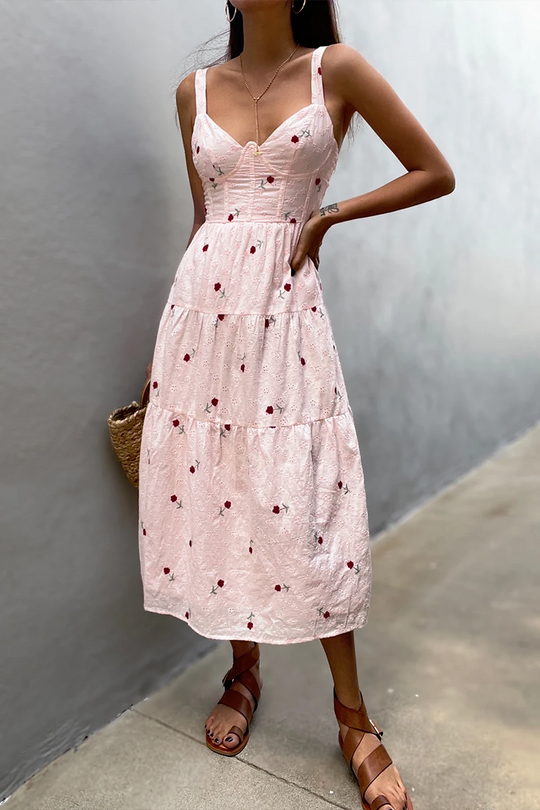 Amie Midi Dress Pink