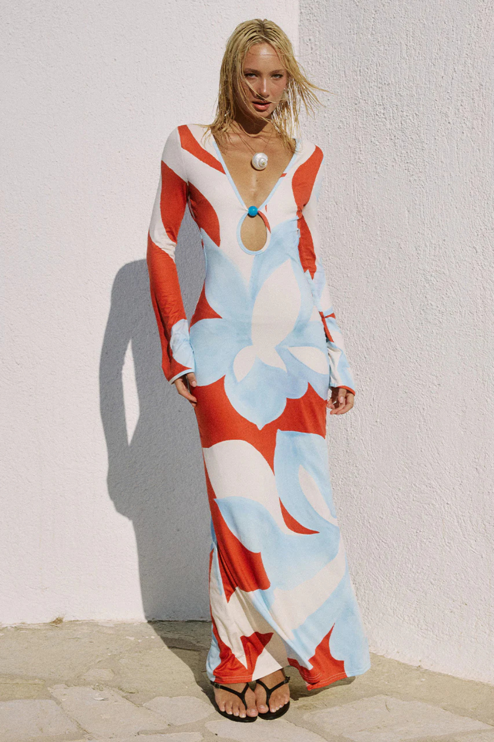 Load image into Gallery viewer, Amoree Long Sleeve Maxi Dress - Amoree Red
