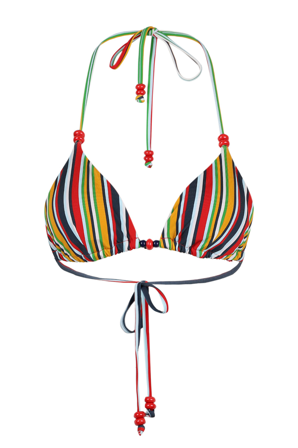Load image into Gallery viewer, Amoree Triangle Bikini Top - Xyla Stripe
