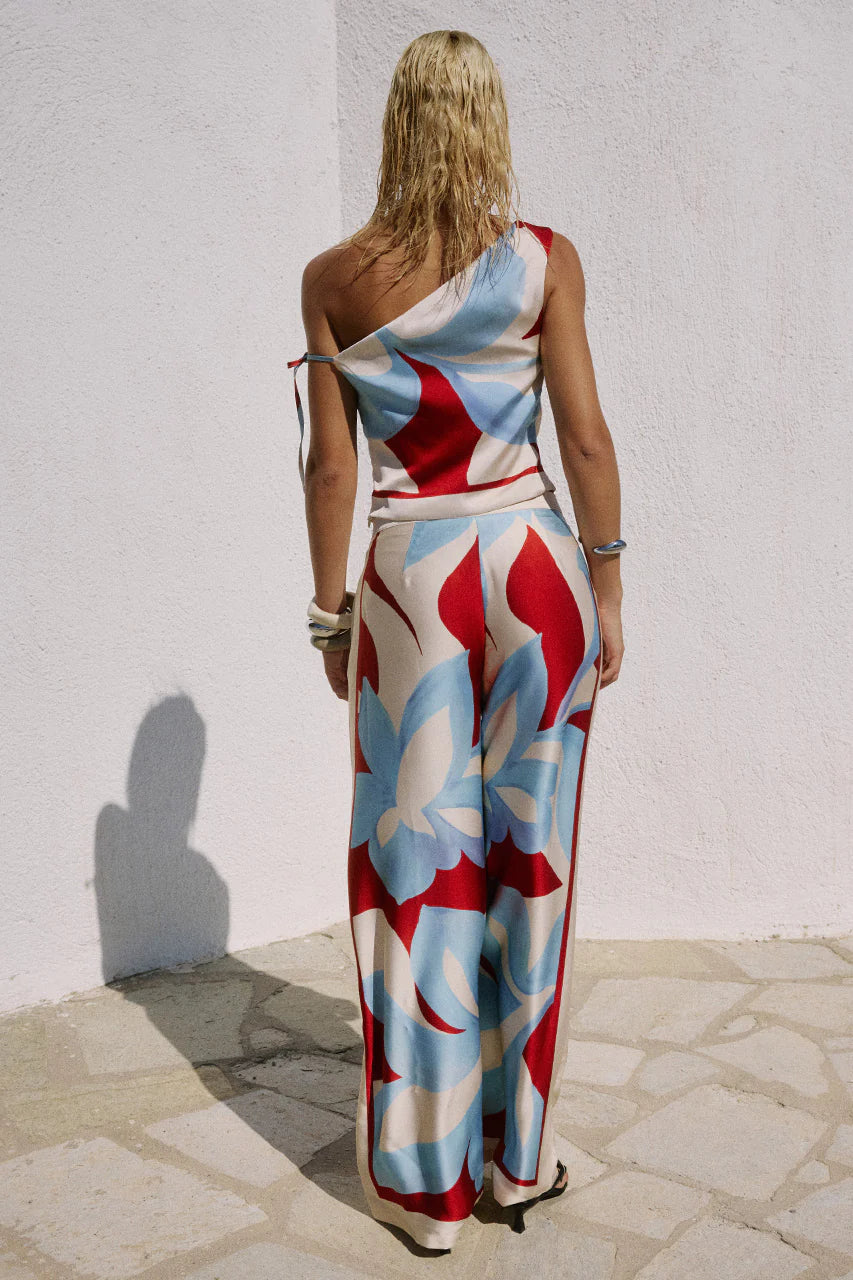 Load image into Gallery viewer, Amoree Wide Leg Palazzon Pant - Amoree Red
