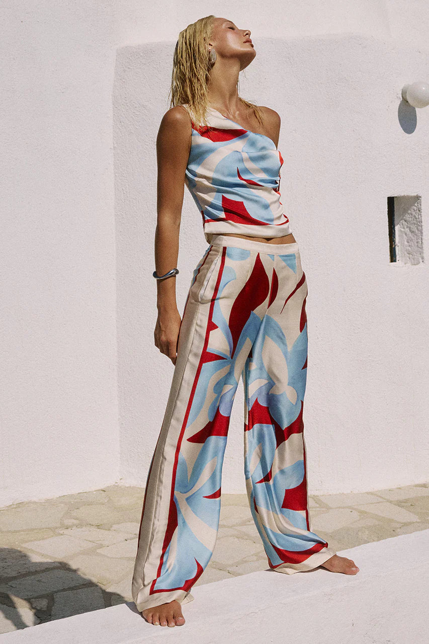 Load image into Gallery viewer, Amoree Wide Leg Palazzon Pant - Amoree Red

