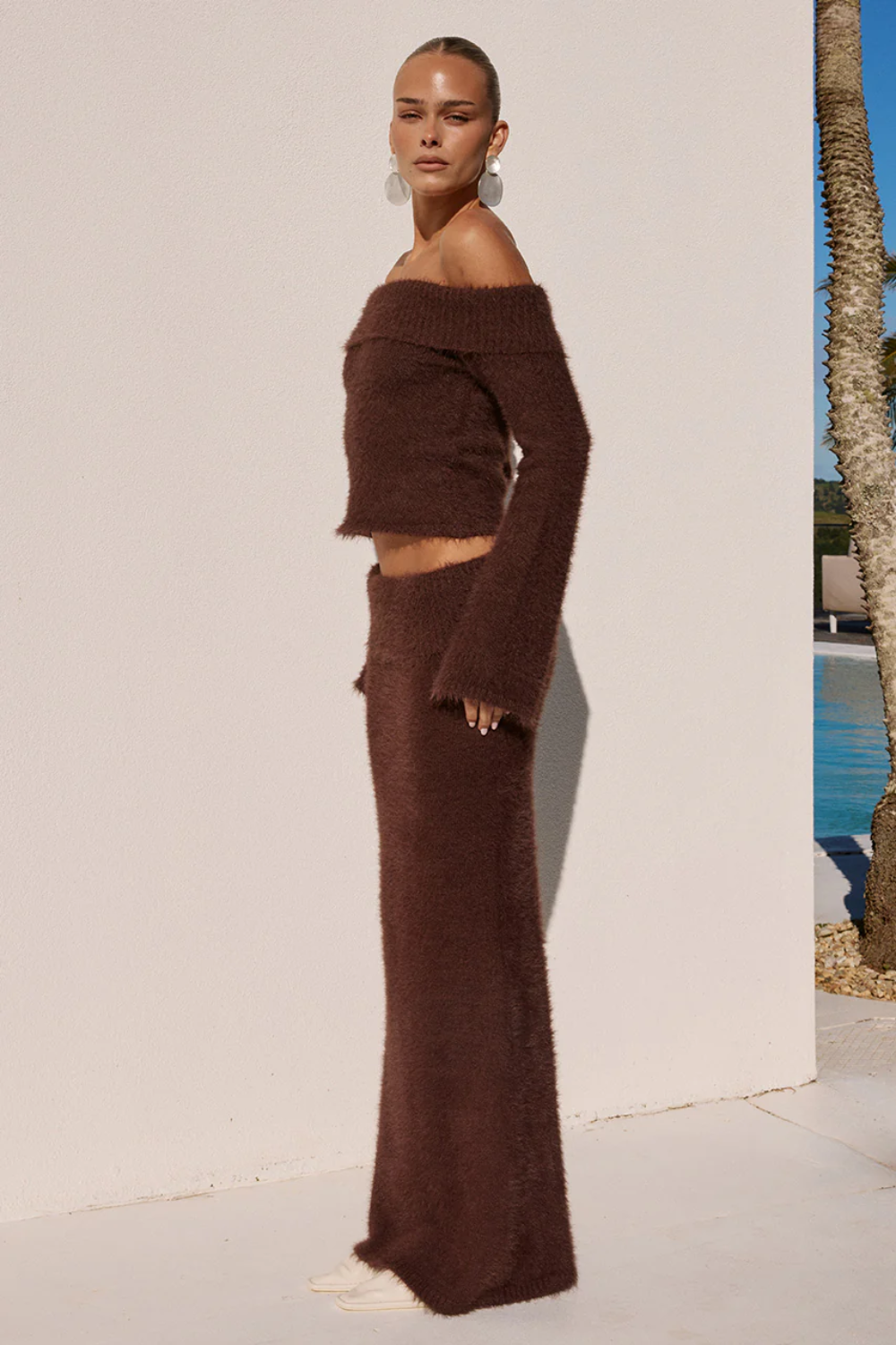 Load image into Gallery viewer, Anneliese Knit Maxi Skirt Chocolate
