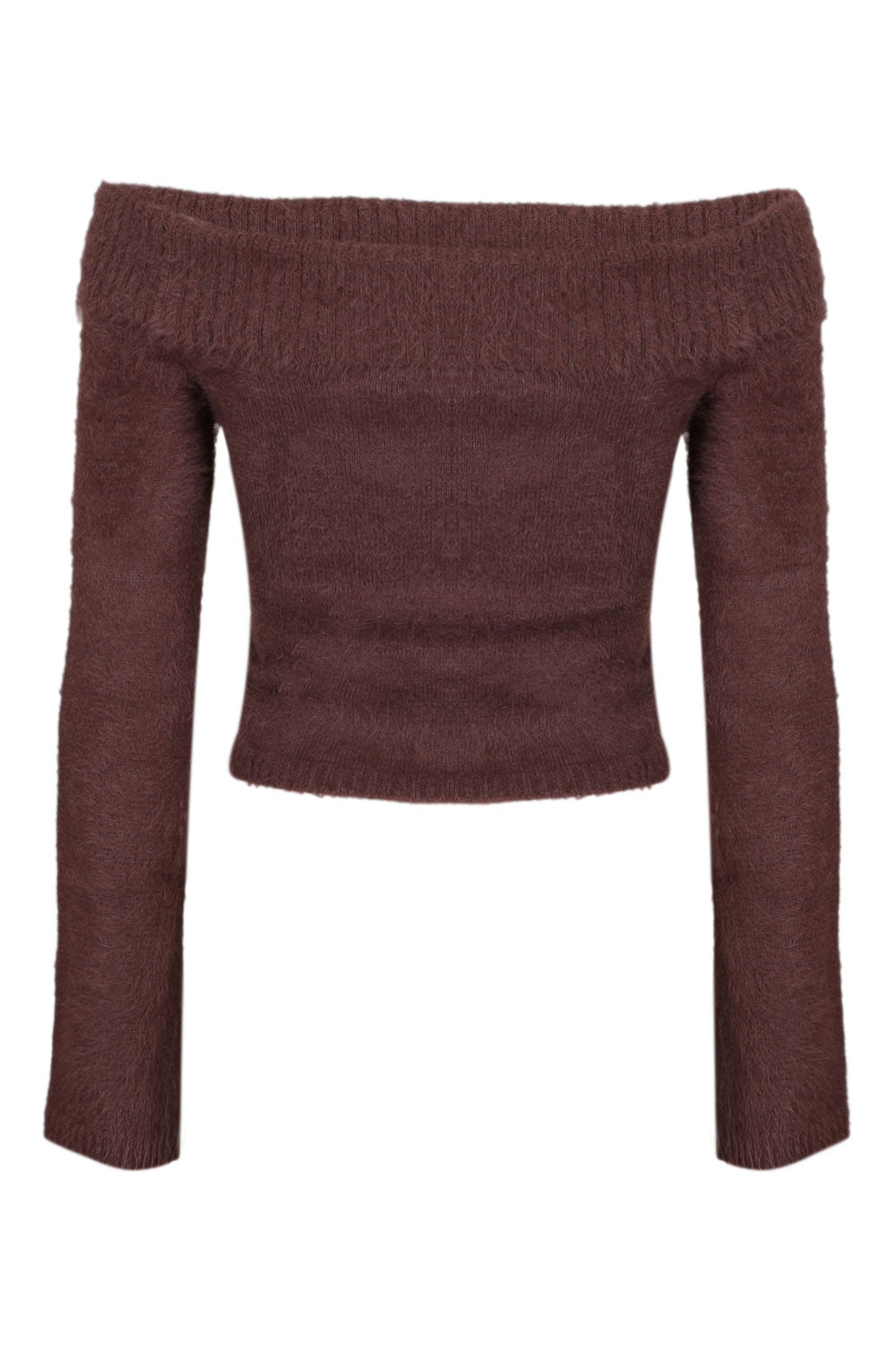 Load image into Gallery viewer, Anneliese Off Shoulder Knit Top Chocolate
