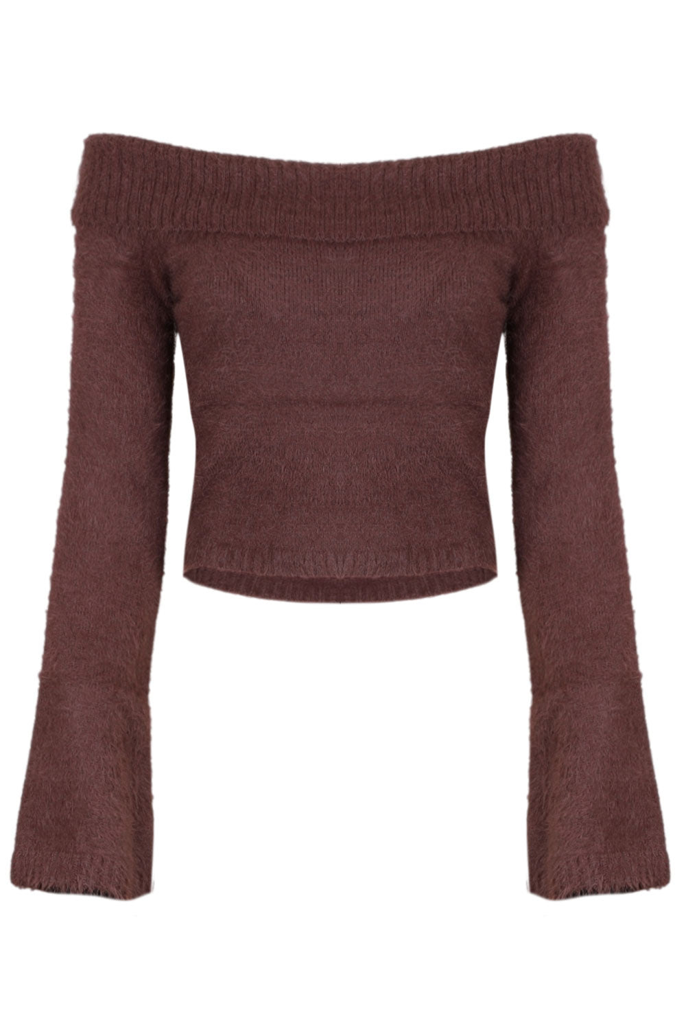 Load image into Gallery viewer, Anneliese Off Shoulder Knit Top Chocolate
