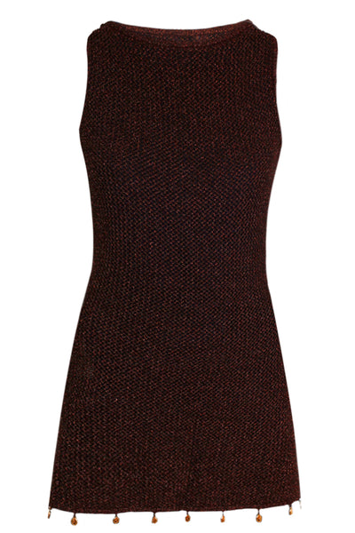 Ariya Mini Dress Choc Metallic Ariya Mini Dress Choc Metallic