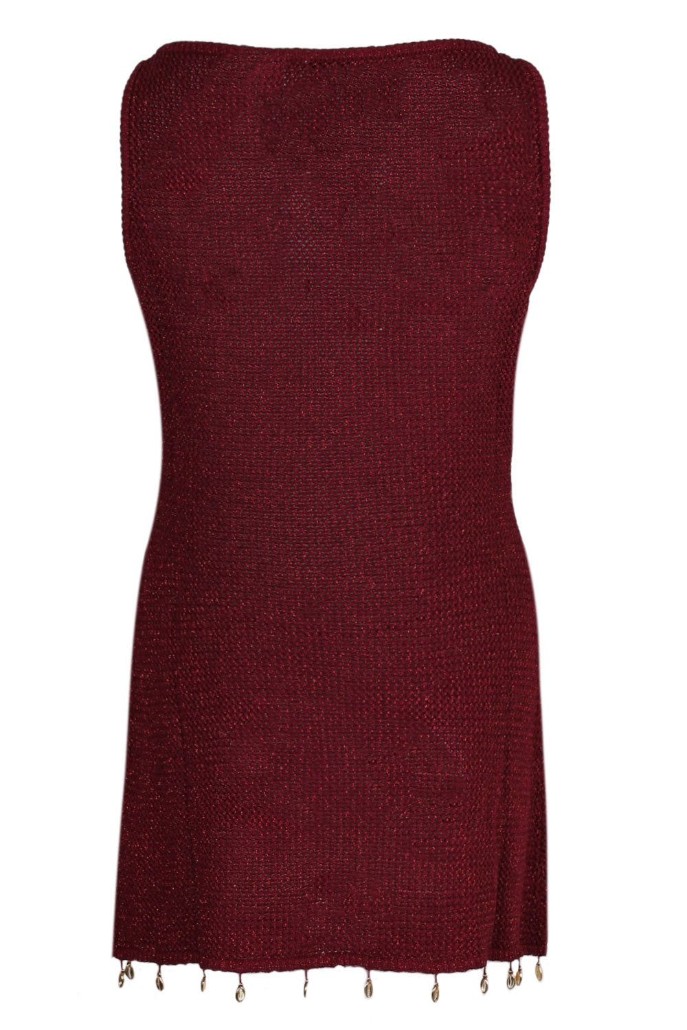 Load image into Gallery viewer, Ariya Mini Dress Wine Metallic
