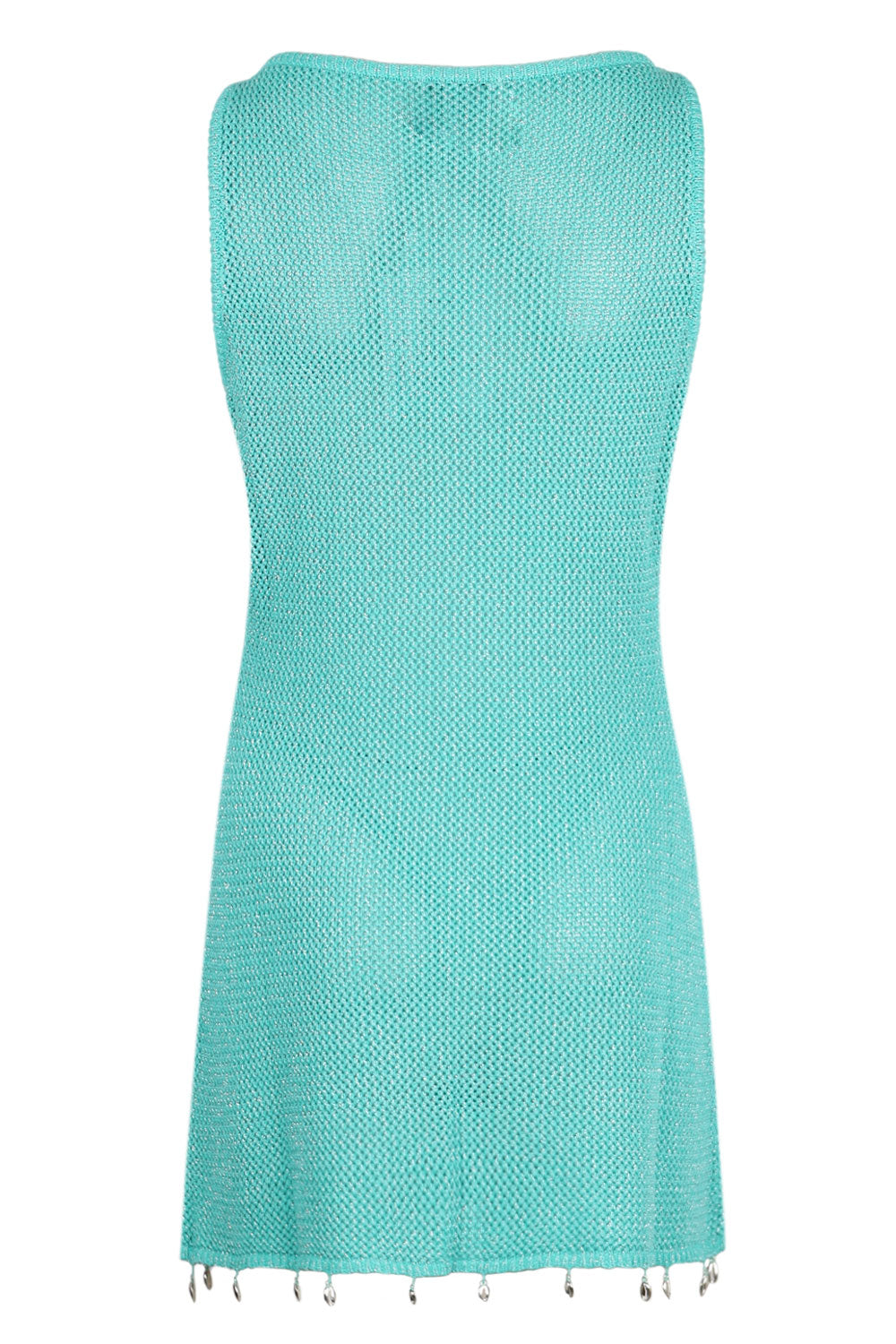 Load image into Gallery viewer, Ariya Mini Dress Turquoise Metallic
