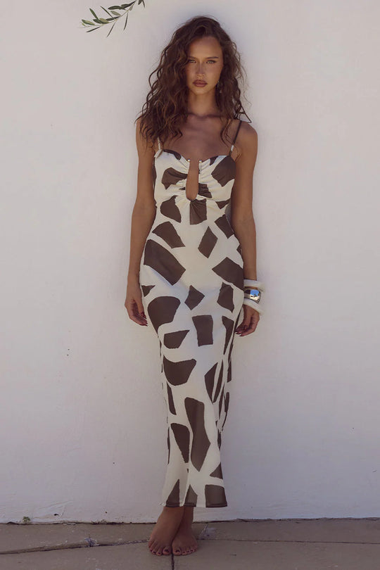 Astora Midi Dress Lazure Chocolate - Dress